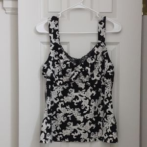 White House Black Market, sweetheart / lace tank